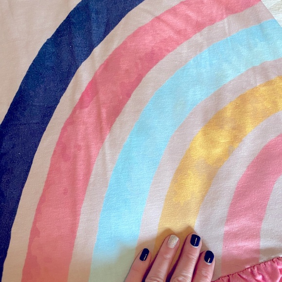 Mauve Pink Rainbow Swing Dress sz. 10 - Picture 3 of 4